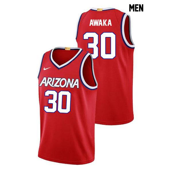 Tobe Awaka Stitched Mens Number 30 Red Authentic Arizona Wildcats College Basketball Jersey